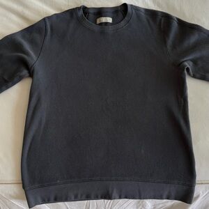 Everlane Navy Waffle Knit Top